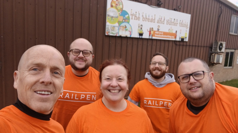 Railpen colleagues smile at volunteering day
