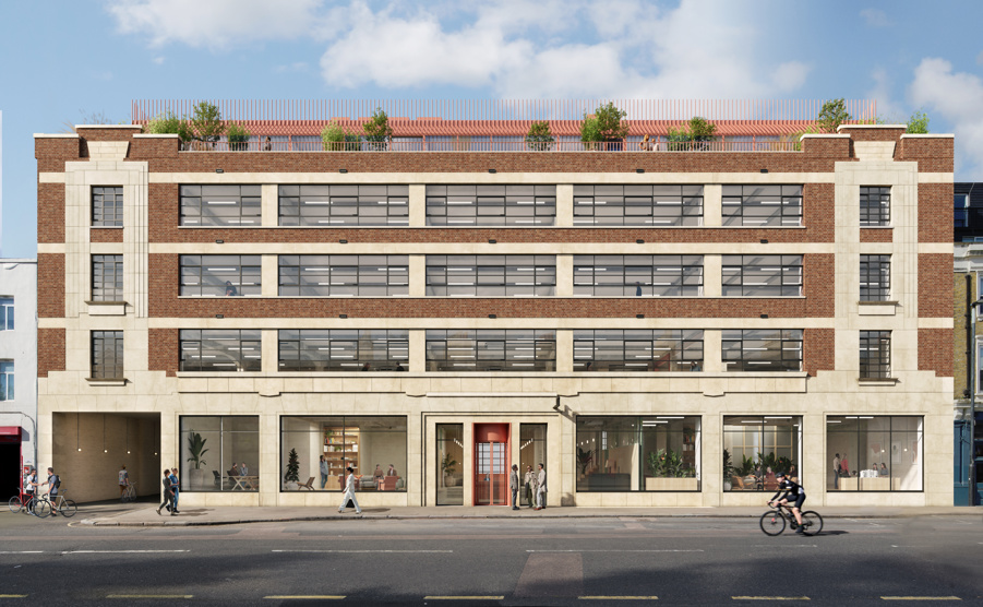 CGI view of 101 Bayham Street, Camden